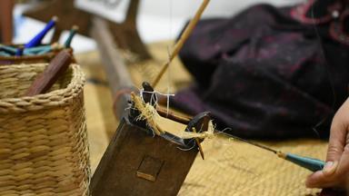 编织丝绸织物传统的丝绸布
