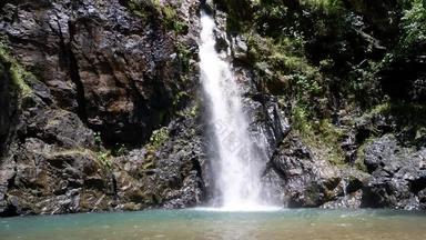 瀑布流动山约克拉丁瀑布丁字裤克鲁特砰砰砰国家公园北泰国