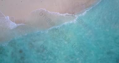 宽飞行清洁视图桑迪白色天堂海滩绿松石海背景Res