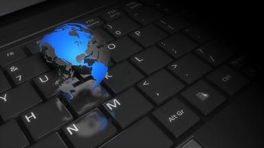 全球键盘在世界范围内网络互联网连接全球社区人