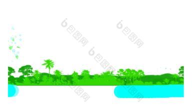 帆赛车蓝色的河森林山背景绿色叶子飞行横幅youtune社会媒体歌词标题描述toptc标题动画文本