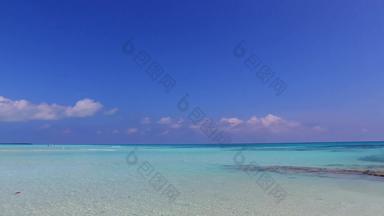 浪漫的摘要完美的海视图海滩打破蓝色的环礁湖白色桑迪背景沙洲
