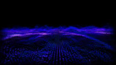 未来主义的摘要紫罗兰色的发光蓝色的飞波形声音音频音乐球振荡可视化波技术数字表面