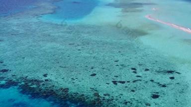 无人机空中旅游海洋岛海滩冒险蓝色的海明亮的桑迪背景