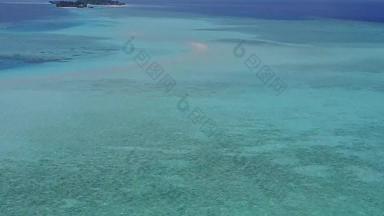 空中视图风景海洋海视图海滩冒险清晰的海白色桑迪背景