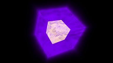 未来主义的摘要多维数据集紫色的发光棕色（的）飞波形声音音频音乐球振荡可视化波技术数字表面