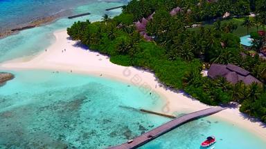 空中无人机纹理放松环礁湖海滩旅程蓝色的海白色沙子背景
