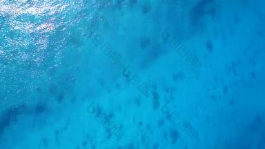 空中无人机风景奢侈品海视图海滩<strong>旅程</strong>蓝色的绿色海洋白色桑迪背景