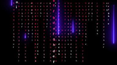 矩阵红色的字母紫色的流星摘要光效果下降黑色的屏幕