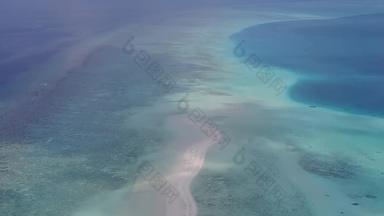 空中视图全景美丽的旅游海滩旅行透明的环礁湖清洁沙子背景