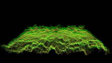 摘要绿色柠檬波形声音音频音乐振荡可视化波技术数字表面