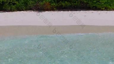 宽角风景奢侈品海视图海滩冒险蓝色的海洋白色桑迪背景礁
