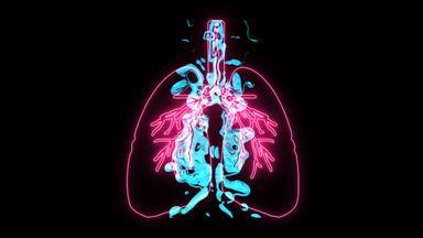 肺<strong>水肿</strong>全息数字肺象征窒息危险的