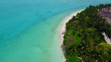 白天自然放松海岸线海滩<strong>旅程</strong>透明的环礁湖白色桑迪背景沙洲