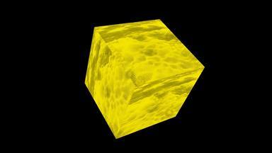 未来主义的摘要多维数据集黄色的发光棕色（的）飞波形声音音频音乐球振荡可视化波技术数字表面