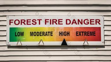 森林火危险警告标志