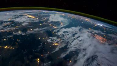 地球地球晚上场景空间视图国际空间站国际空间站公共域图片美国国家航空航天局时间孩子