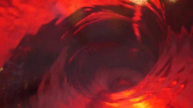 象征地狱地狱∞红色的液体催眠阿卡漩涡把冥想Ruby发光的惠而浦迷人螺旋隧道水晶流体激烈的超现实主义的有节奏的水梯度