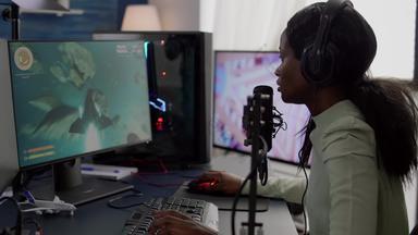 非洲彩带玩强大的rgb电脑射击游戏视频游戏失去