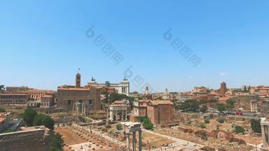 著名的罗马论坛罗马意大利罗马论坛主要景点罗马古老的体系结构景观罗马