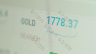 价格黄金世界交换在线上升秋天价格黄金金融数据形式数字价格移动PC监控显示