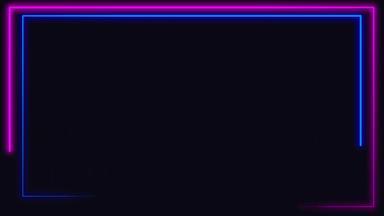 摘要无缝的背景蓝色的紫色的光谱循环动画荧光光发光的霓虹灯行摘要背景网络霓虹灯盒子模板