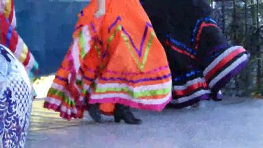 <strong>拉丁</strong>美洲人女性色彩鲜艳的传统的礼服跳舞年tapatio墨西哥国家人他跳舞街性能女拉美裔芭蕾舞多彩色的少数民族裙子女孩服装