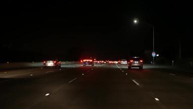 视图车这些洛杉矶忙高速公路晚上时间巨大的号州际公路高速公路路加州美国汽车开车快高速公路车道交通小时城市运输概念