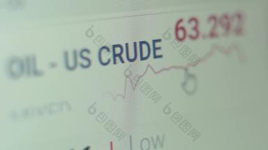 价格原油石油世界交换在线上升秋天价格原油石油金融数据形式数字价格移动PC监控显示