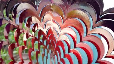 色彩斑斓的几何金属风微调控制项花园催眠超现实主义的装饰加州美国<strong>动能</strong>旋转彩虹色的磁多彩色的空气螺旋闪闪发光的迷人光学错觉