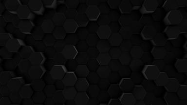 黑色的未来主义的棱镜六边形蜜蜂库姆斯运动简约背景概念设计技术动画网格前视图