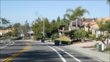 郊区真正的房地产财产住宅区三迭戈县加州美国散焦典型的郊区社区分离独栋房子昂贵的物业行经典房屋