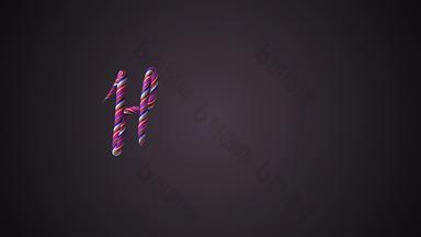 编织线程创建词幸福写作快乐文本色彩斑斓的绳子绳子焦糖刻字现实的动画