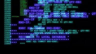 黑客代码运行电脑屏幕终端