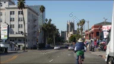开车市中心<strong>街道</strong>这些洛杉矶加州美国散焦视图车玻璃挡风玻璃车道模糊路<strong>车辆</strong>好莱坞相机内部汽车城市审美