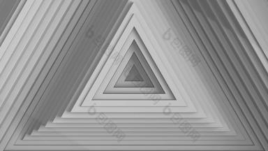 玩象征摘要三角形模式抵消效果动画白色纯三角环摘要背景业务演讲无缝的循环呈现