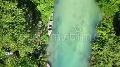 牙买加Ocho Rios白河空中镜头