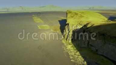 大漠中的瓦斯托斯草原<strong>山墙</strong>。黑色冰岛沙漠。
