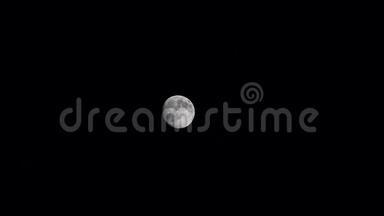 4K<strong>月圆</strong>上升由夜空时间，万圣节月光，月亮观