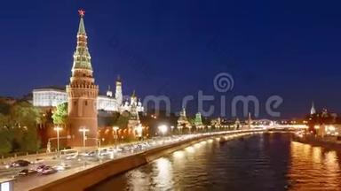 莫斯科克里姆林宫的夜光
