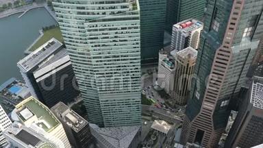 新加坡金融大厦的高视角