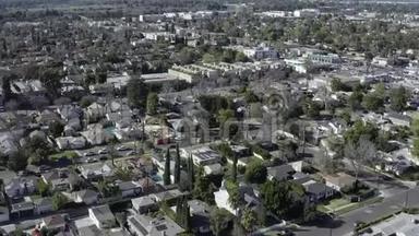 加州范奈斯，白天的住宅<strong>小区</strong>住宅的空中前景