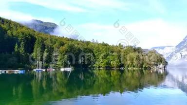 在斯洛文尼亚的Bohinj湖的<strong>风景</strong>如画。 <strong>夏日风景</strong>。