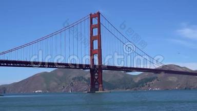 美国旧金山阳光明媚的夏日金门大桥