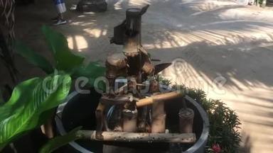 泰国Ratchaburi省的小型竹水涡轮机