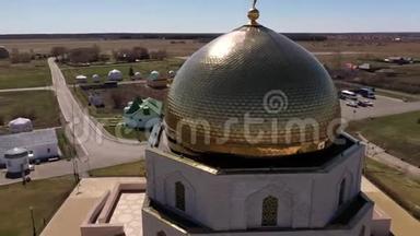 小型清真寺鸟瞰图.. 伏尔加保加利亚-历史和建筑<strong>综合体</strong>。
