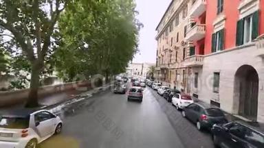 雨<strong>中意</strong>大利的空街，罗马的空街