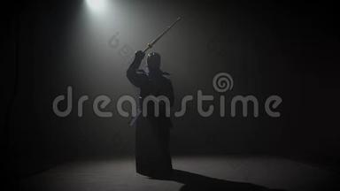 剑道导师与卡塔纳西奈练习武术。