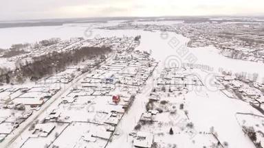 俄罗斯内陆的冬季景观