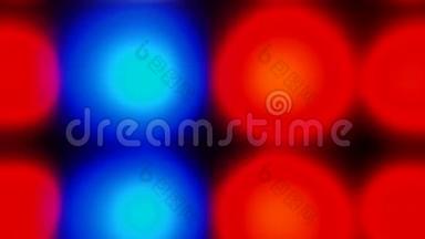 背景由蓝色和红色闪烁灯泡制成。